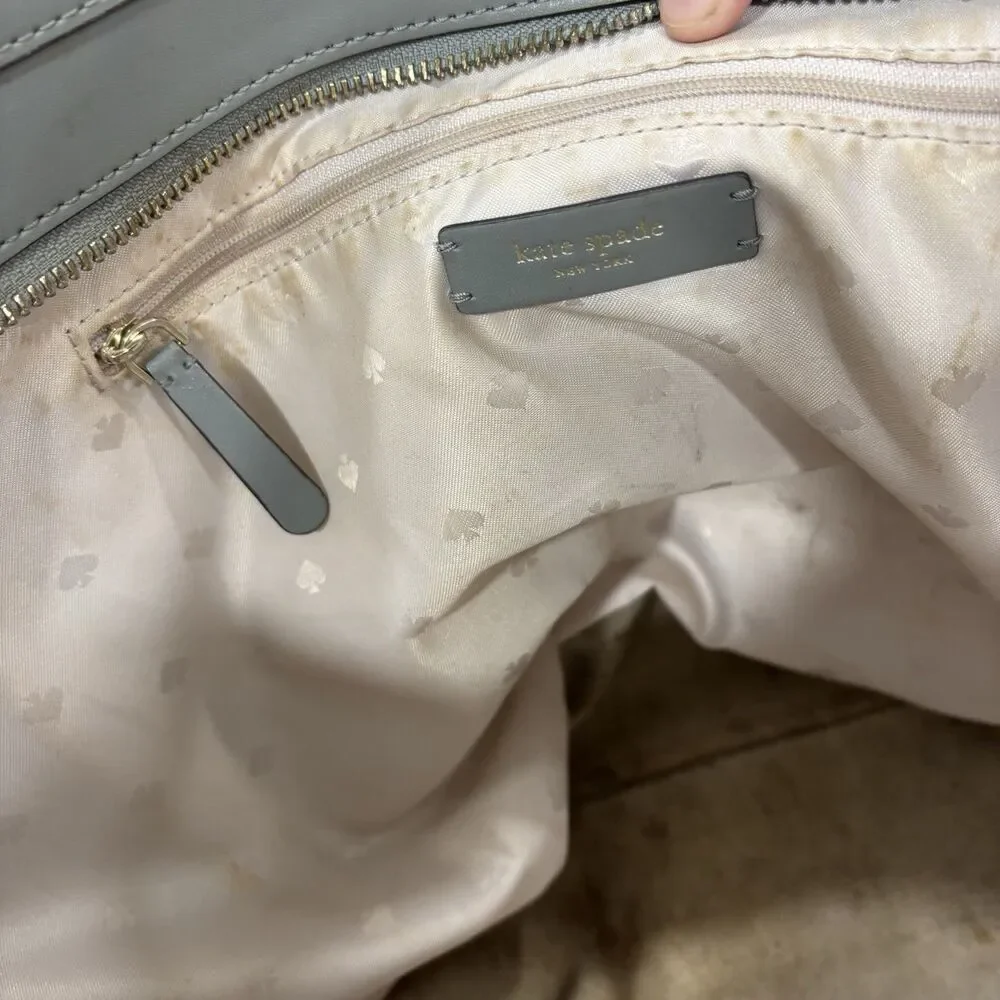 Kate Spade Purse Gray ‘Lalena’ Large Pocket Tote Bag